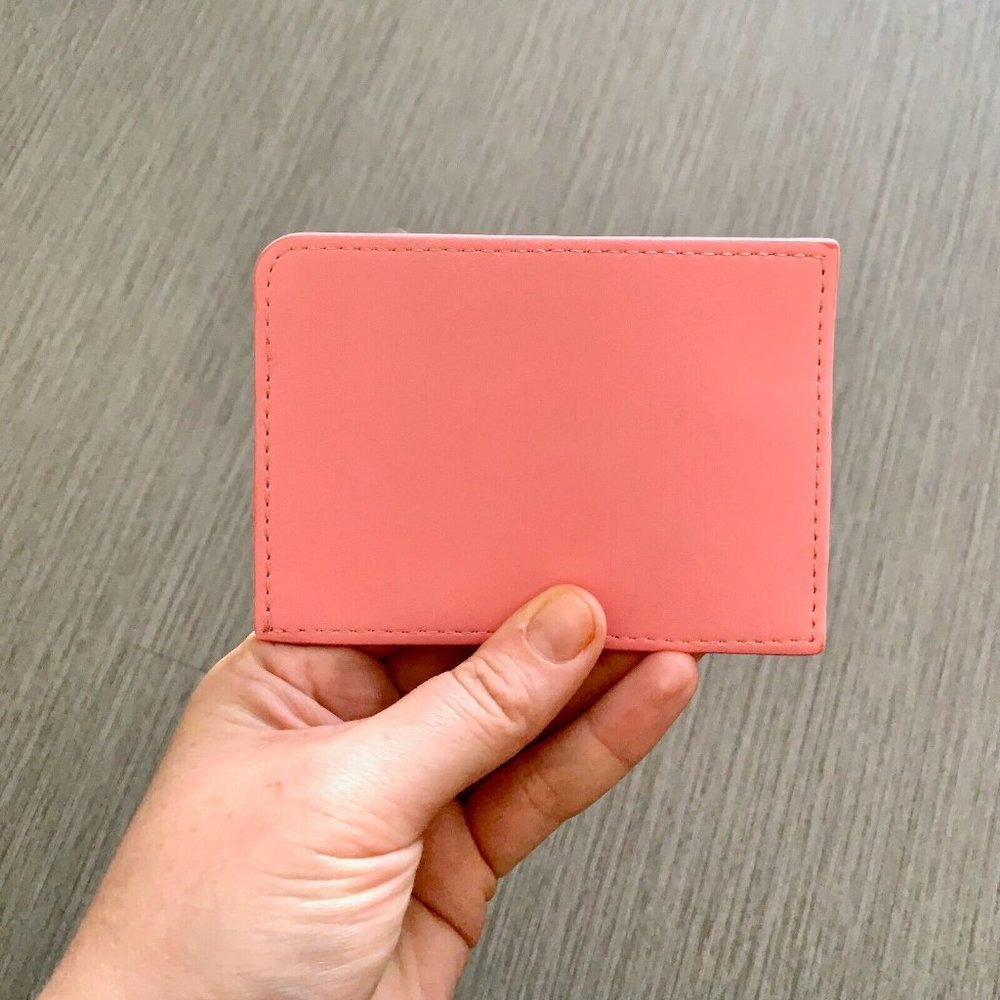 Faux Leather Card Case - Set of 3 - Lilac Pink Black - Picture 3 of 8